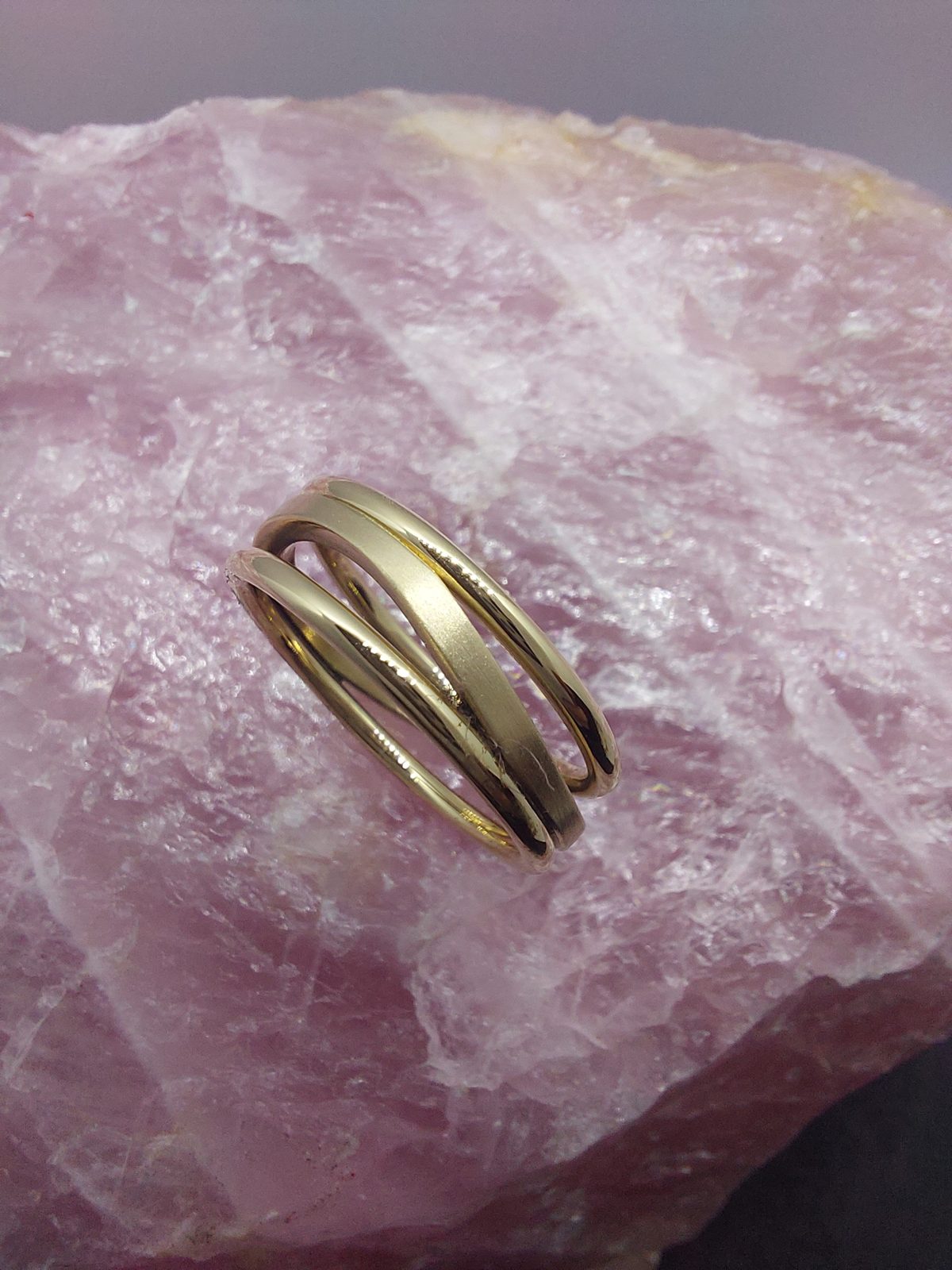 Bague trois joncs en or