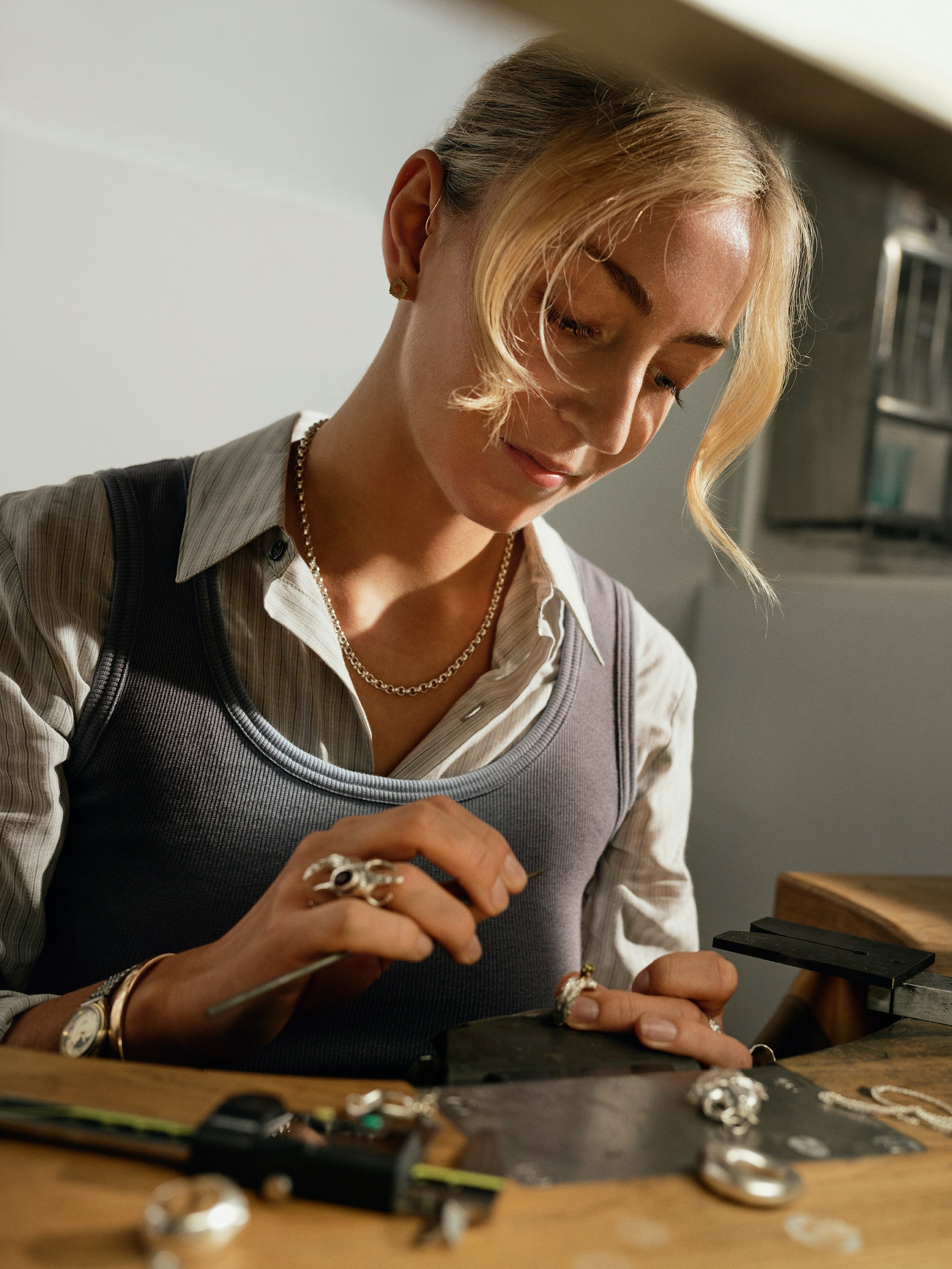 Bijou porté — collier artisanal